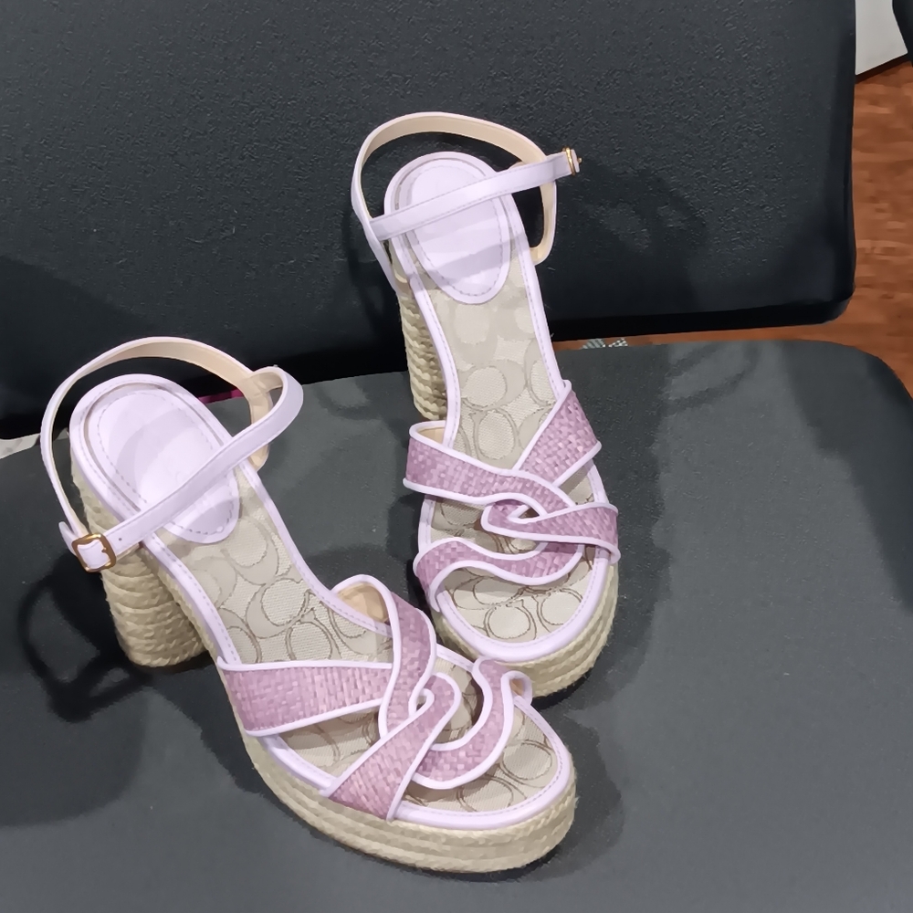 Coach Talina Lavender Platform Heels Size 9.5.